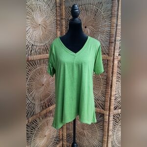 NWT Nally And Millie Green V-Neck Women's Top_Large